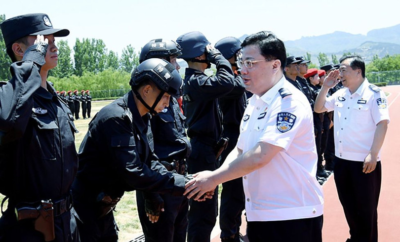 Tôn Lực Quân về kiểm tra công tác của công an tỉnh Sơn Đông (Ảnh: Shandong Police). Tôn Lực Quân về kiểm tra công tác của công an tỉnh Sơn Đông (Ảnh: Shandong Police).