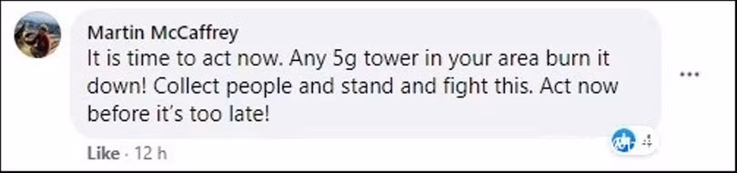 Ký kiến hô hào dân chúng đốt phá cột phát sóng 5G trên mạng (Ảnh: Guancha)