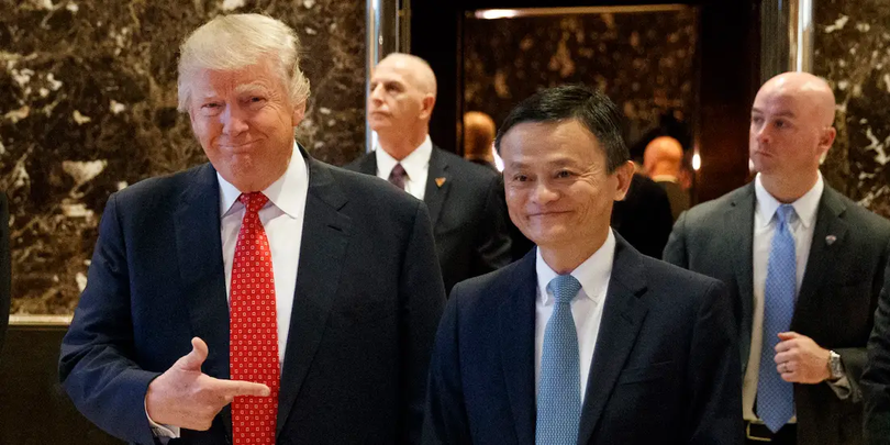 Tổng thống Mỹ Trump và ông chủ Alibaba Jack Ma vốn có quan hệ tốt đẹp (Ảnh: businessinsider). Tổng thống Mỹ Trump và ông chủ Alibaba Jack Ma vốn có quan hệ tốt đẹp (Ảnh: businessinsider).
