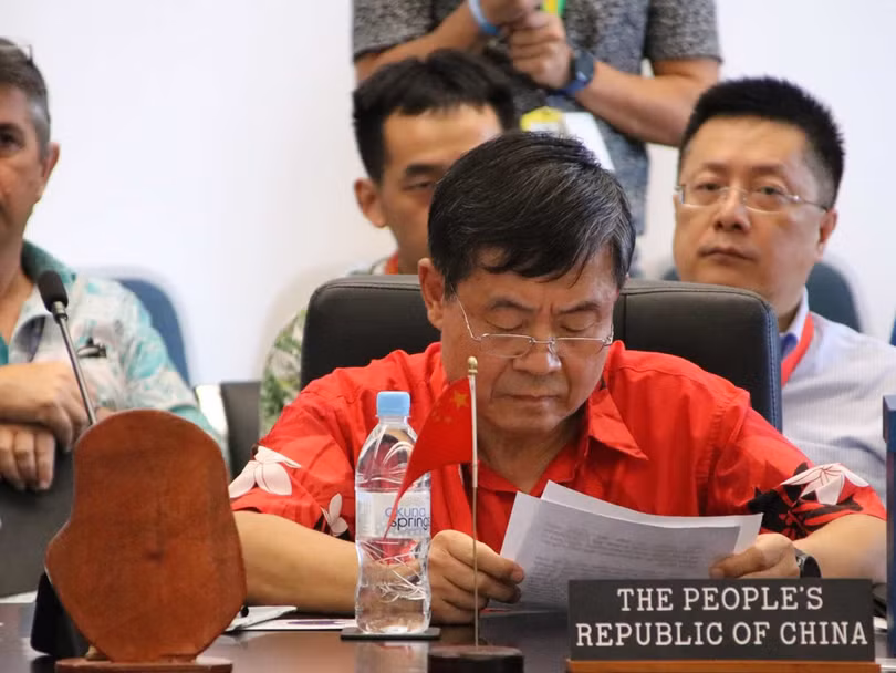 Ông Đỗ Khởi Văn, Trưởng đoàn đại biểu Trung Quốc phát biểu