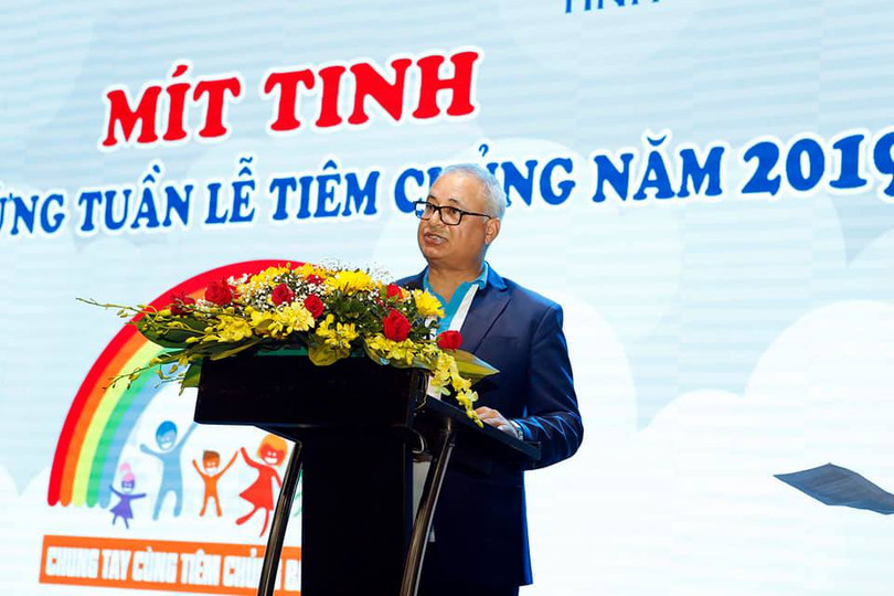 Đại diện WHO phát biểu tại lễ mít tinh Đại diện WHO phát biểu tại lễ mít tinh