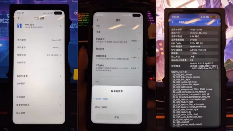 Ảnh thực tế xác nhận Redmi K30 có màn hình 120Hz ảnh 2