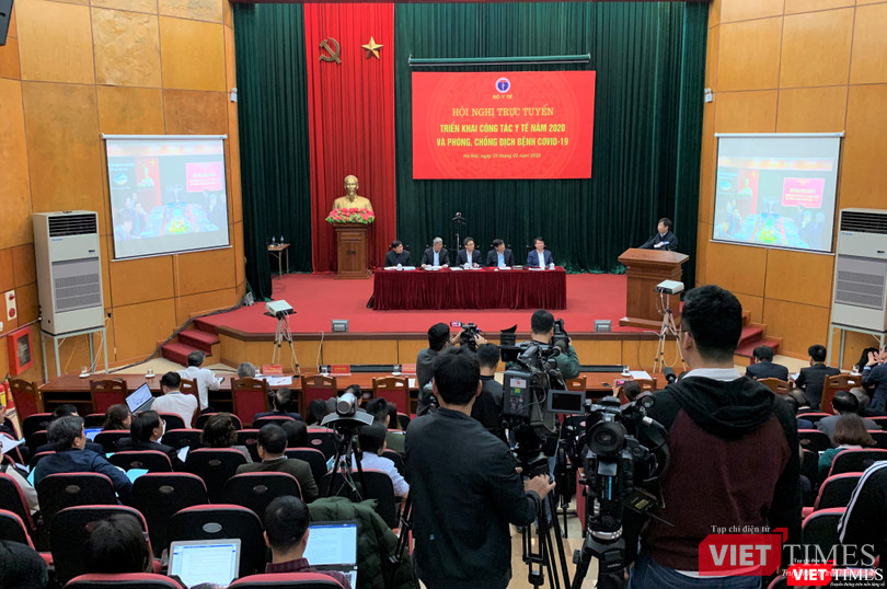 Hội nghị trực tuyến với 700 điểm cầu của Bộ Y tế dưới sự chủ trì của Phó Thủ tướng Vũ Đức Đam