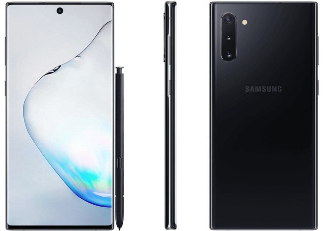 Hình ảnh Galaxy Note 10 phiên bản màu đen.