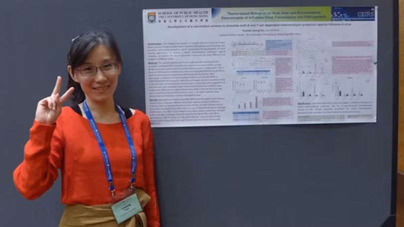 Tiến sĩ Diêm Lệ Mộng khi còn làm việc tại Học viện Y tế công cộng, Đại học Hồng Kông (Ảnh: 6park.com).