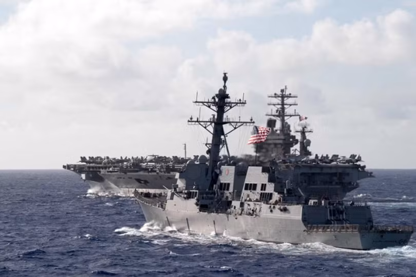 Mỹ ngày càng tăng cường sự có mặt quân sự trên Biển Đông để "kiềm chế Trung Quốc" (Ảnh: US Navy).