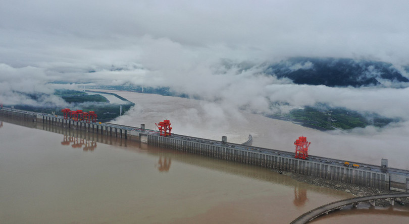 Mực nước hồ Tam Hiệp hiện ở mức rất cao, khiến dư luận lo ngại (Ảnh: Thecover.cn).