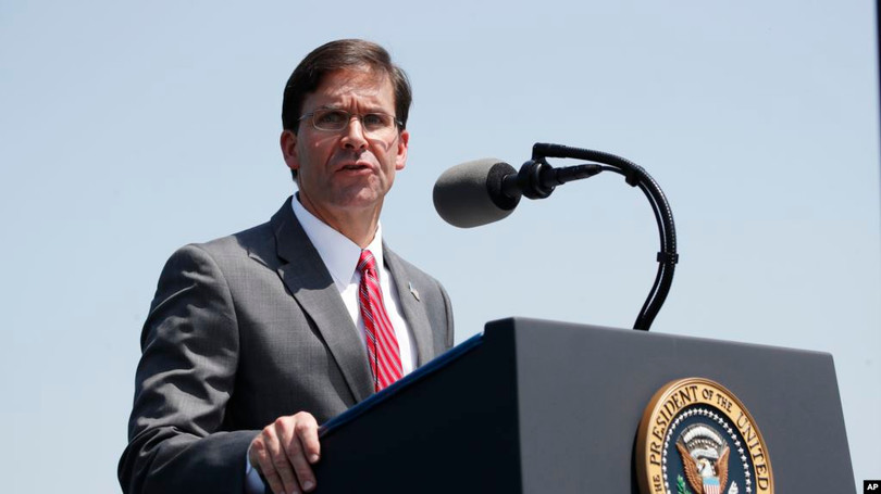 Bộ trưởng Quốc phòng Mỹ Mark Esper tuyên bố sẽ bố trí tên lửa tầm trung ở châu Á khiến Trung Quốc tức tối Bộ trưởng Quốc phòng Mỹ Mark Esper tuyên bố sẽ bố trí tên lửa tầm trung ở châu Á khiến Trung Quốc tức tối