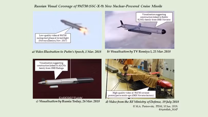 Hình ảnh về tên lửa hành trình SSC-X-9 Skyfall trên mạng