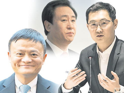 Ba người giàu nhất Trung Quốc năm nay: Mã Vân, Hứa Gia Ấn, Mã Hóa Đằng