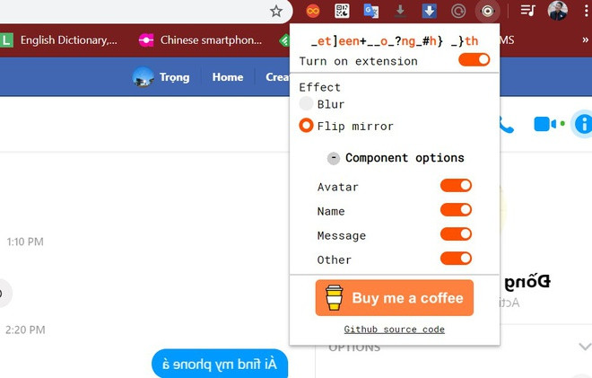 Các tùy chọn của tiện ích Protect Message. Các tùy chọn của tiện ích Protect Message.