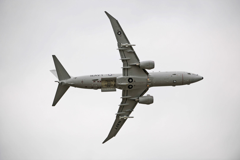 Máy bay tuần tra biển P-8 Poseidon của Hải quân Mỹ tham gia diễn tập.Ảnh: Internet
