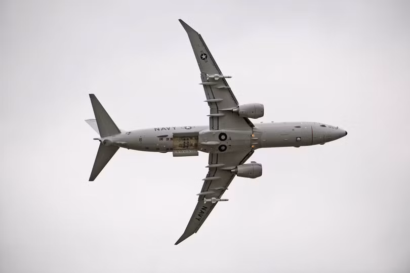 Máy bay tuần tra biển P-8 Poseidon của Hải quân Mỹ tham gia diễn tập.Ảnh: Internet