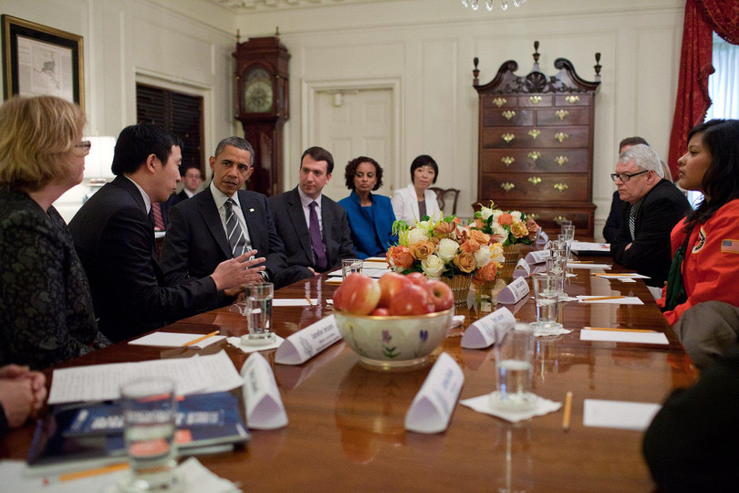 Ông Dương An Trạch được Tổng thống Barak Obama tiếp tại Nhà Trắng năm 2012 Ông Dương An Trạch được Tổng thống Barak Obama tiếp tại Nhà Trắng năm 2012