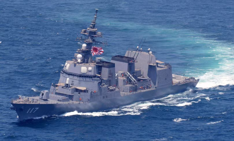 Lần đầu tiên Hải quân Nhật cử tàu khu trục tên lửa DD-117 tham gia cuộc duyệt binh ở Thanh Đảo