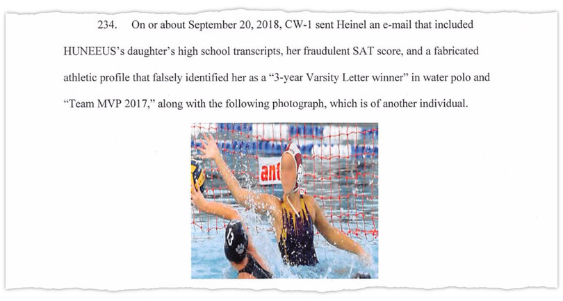 Một trường hợp học sinh được thay mặt vào ảnh chụp nữ vận động viên khác để được tuyển sinh - tài liệu của viện công tố tại tòa án Một trường hợp học sinh được thay mặt vào ảnh chụp nữ vận động viên khác để được tuyển sinh - tài liệu của viện công tố tại tòa án