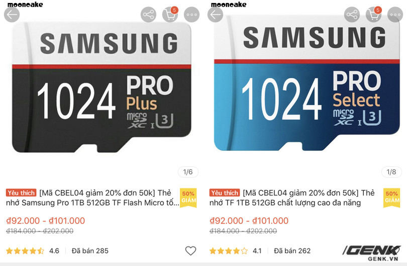 Là hàng nhái, thế nhưng những chiếc thẻ nhớ này vẫn được đánh giá rất cao trên Shopee.