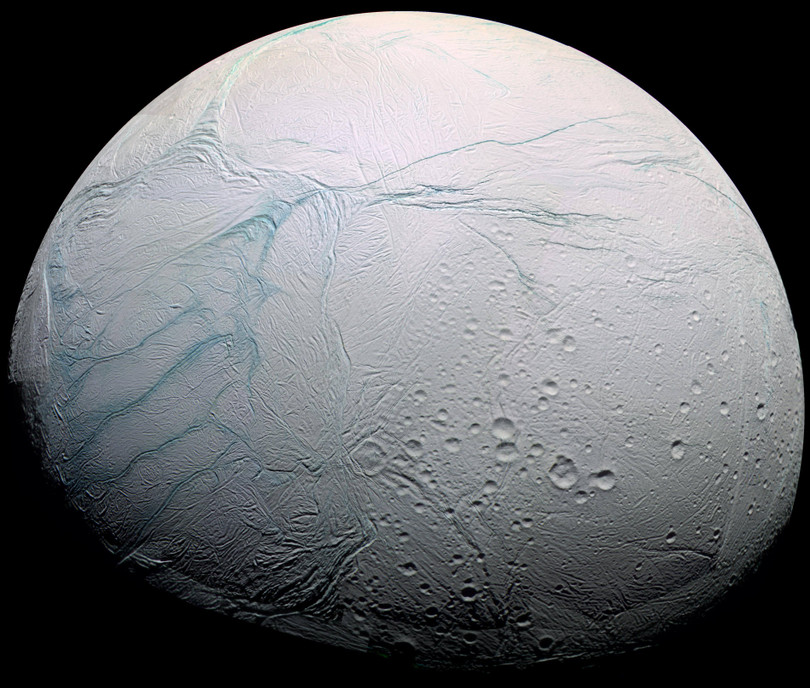 Bề mặt băng giá của Enceladus (Ảnh: Universe Today) Ảnh: Universe Today