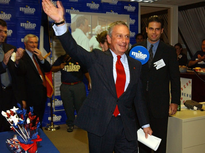 Bloomberg trong chiến dịch tranh cử năm 2001 (Nguồn: Business Insider)