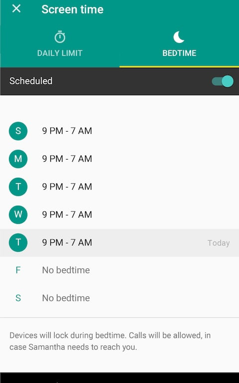 Cha mẹ có thể hẹn giờ để khóa điện thoại của con. Ảnh: Google