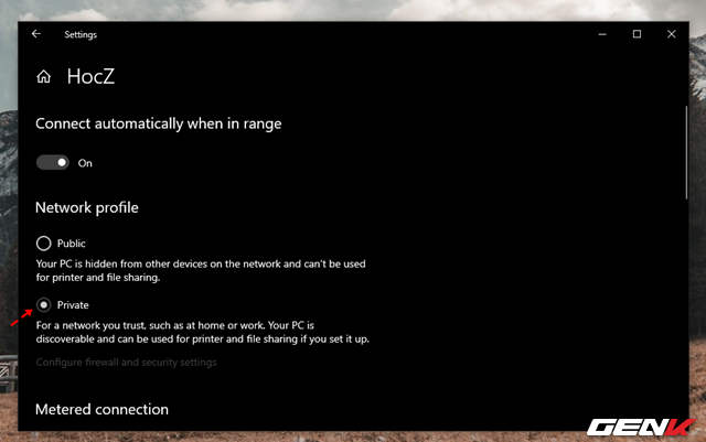 Tất nhiên, bạn nên kích hoạt tính năng cho phép mọi người trong mạng thấy máy tính của bạn như địa chỉ mạng để truy cập bằng cách truy cập vào Settings > Network and internet > Wi-Fi > Manage Known Networks > [tên Wi-Fi] > Properties và đánh dấu vào lựa chọn Private.