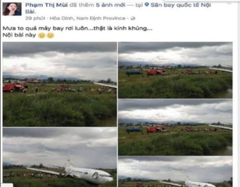 Thông tin giả do tài khoản Phạm Thị Mùi đưa lên Facebook vào ngày 20/7/2017.