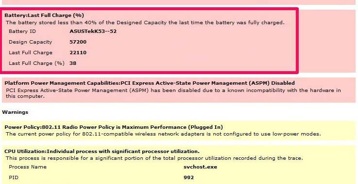 Mức độ chai của Pin sẽ bằng 100% – Last Full Charge (%) Mức độ chai của Pin sẽ bằng 100% – Last Full Charge (%)
