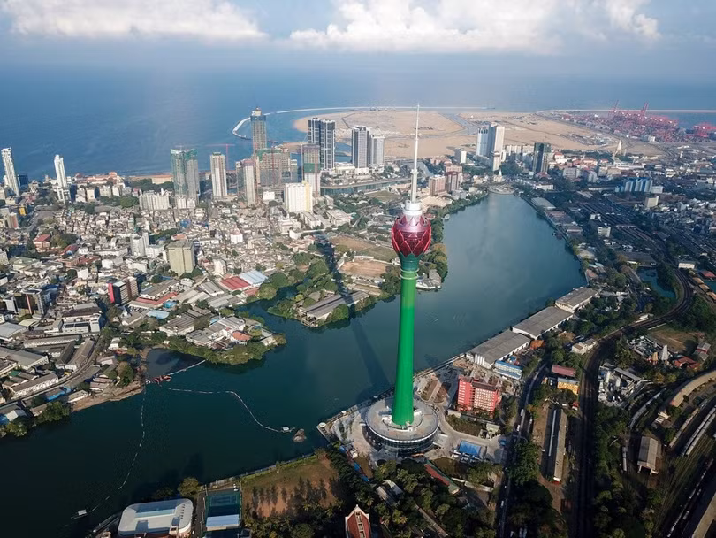 Tháp truyền hình Colombo là công trình do Trung Quốc xây dựng.