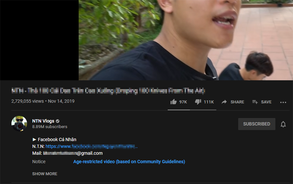 Nguyễn Thành Nam bị phản đối gay gắt vì những video vô bổ Nguyễn Thành Nam bị phản đối gay gắt vì những video vô bổ