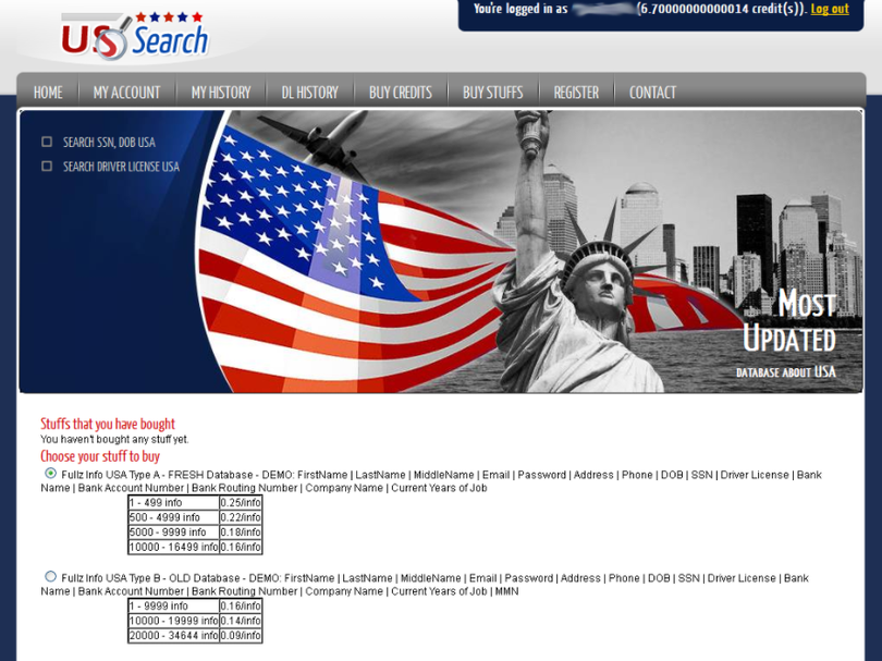 USearching - một trang web bán dữ liệu khác được Hiếu lập ra để thay thế cho Superget. 