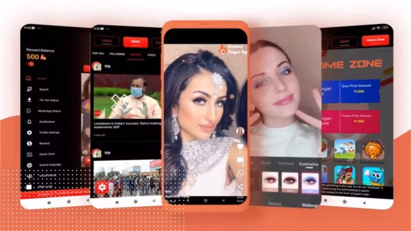 Hàng loạt ứng dụng nội địa tương tự TikTok được giới thiệu nhưng vẫn chưa thu hút được số đông người dùng Ấn Độ. Ảnh: Gadgets360