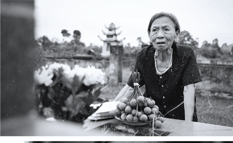 Mẹ Hà Thị Xuân - mẹ của liệt sĩ Bùi Thanh Tuân (ảnh: VTV)