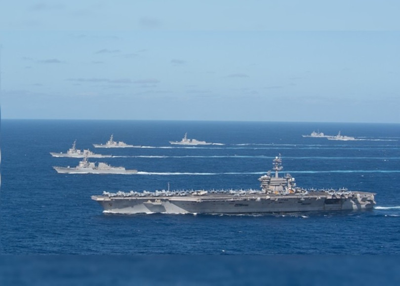 Cụm tác chiến tàu sân bay hạt nhân USS Theodore Roosevelt (CVN-71) đã vào Tây Thái Bình Dương (Ảnh: Đông Phương)