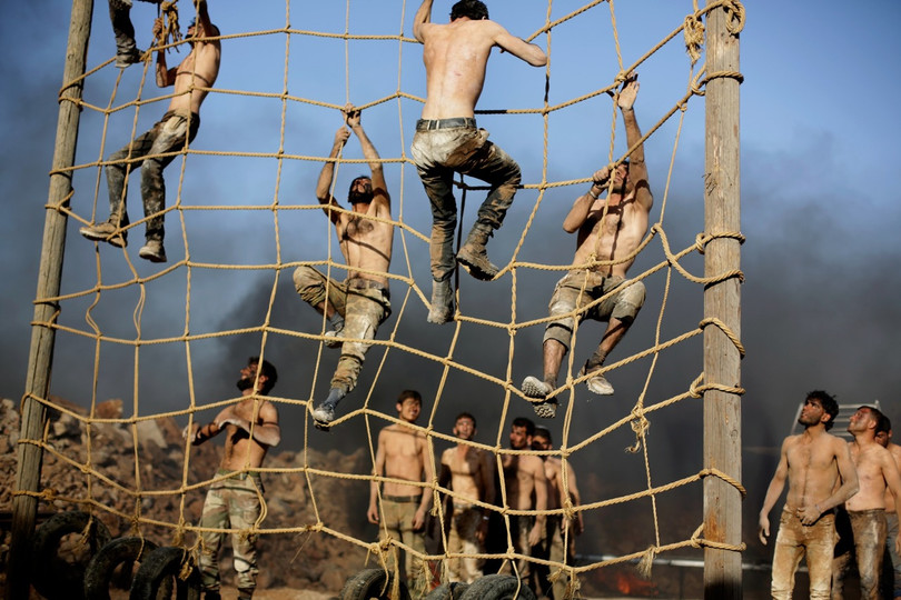 Lính đánh thuê FSA Syria được huấn luyện tại Thổ Nhĩ Kỳ (Ảnh: AP)