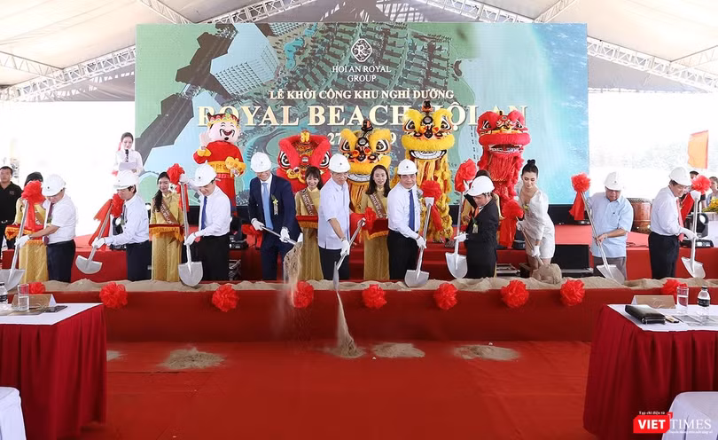 Lễ khởi công Dự án Khu nghỉ dưỡng tiêu chuẩn 5 sao quốc tế Hội An Royal Beach Resort tại khu vực biển An Bàng (TP Hội An, tỉnh Quảng Nam).