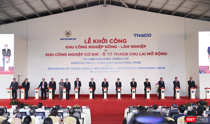 Ngày 24/3, tại Khu kinh tế mở mở Chu Lai, Công ty cổ phần ô tô Trường Hải (THACO) đã tổ chức lễ khởi công Khu Công nghiệp Nông – lâm nghiệp và nhiều dự án trọng điểm khác.