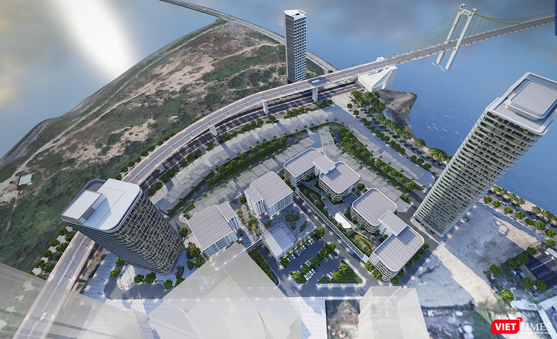 Phối cảnh Khu Công viên phần mềm số 2 Đà Nẵng nhìn từ trên cao