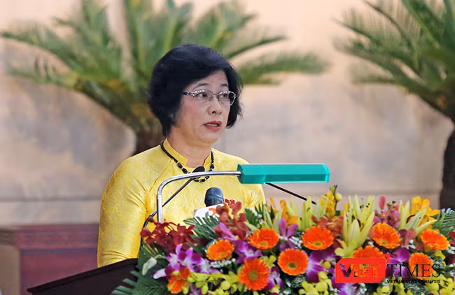 bà Đặng Thị Kim Liên, Chủ tịch UBMT TQ Việt Nam TP Đà Nẵng mong muốn HĐND TP giải quyết 4 vấn đề cử tri quan tâm