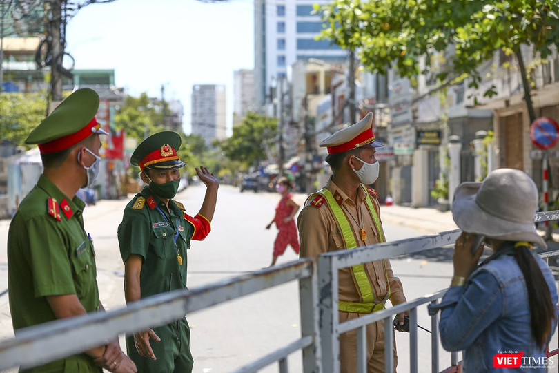 Một khu vực phong toả phòng dịch trên đia bàn TP Đà Nẵng