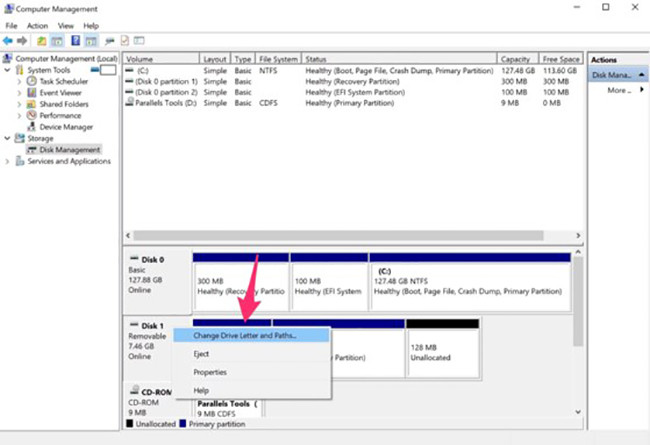 Nếu không được cấp phát ký tự đại diện, USB, thẻ nhớ sẽ không thể hiển thị trong Windows Explorer.