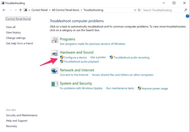 Lựa chọn chế độ sửa lỗi phù hợp.