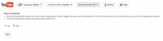 YouTube cũng cho phép người dùng chặn những nội dung không phù hợp với trẻ nhỏ.