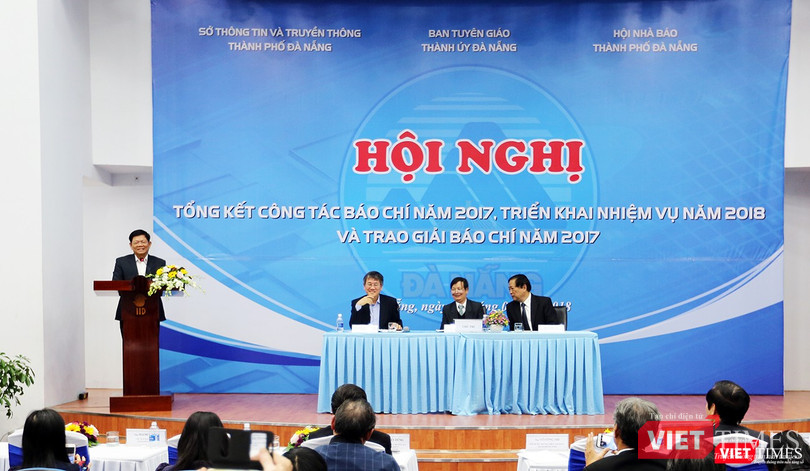 Ông Võ Công Trí, Phó Bí thư Thường trực Thành ủy Đà Nẵng phát biểu tại Hội nghị