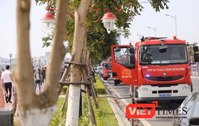 Xe chữa cháy được huy động