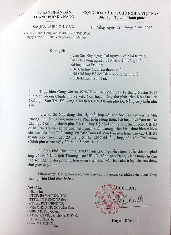 VietTimes, Đà Nẵng, Sở Xây dựng, ý kiến chỉ đạo, Phó Thủ tướng Vũ Đức Đam, Quy hoạch tổng thể, phát triển Du lịch Quốc gia, Sơn Trà