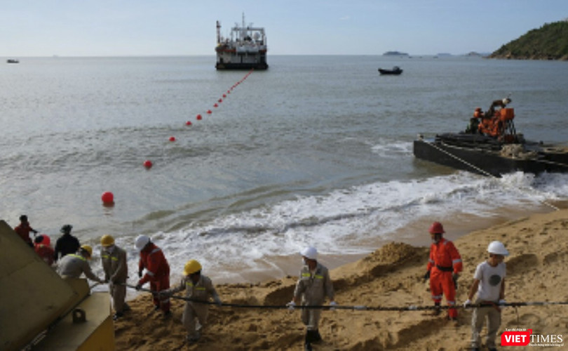 Tuyến cáo biển SJC2 được cập bờ tại TP Quy Nhơn (ảnh vnpt)