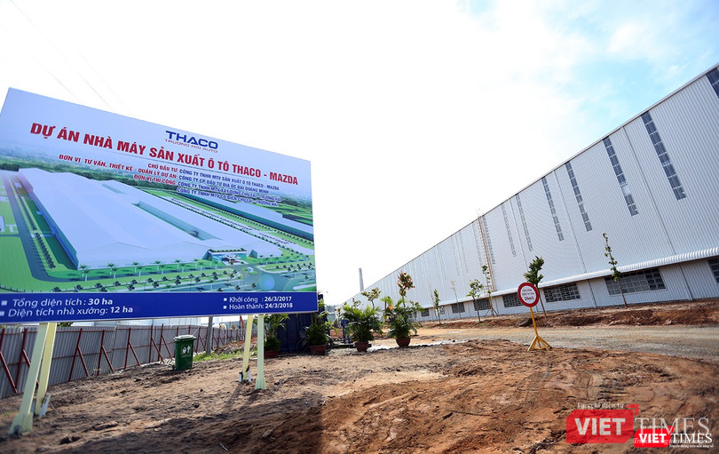 Cận cảnh thi công nhà máy sản xuất ô tô Mazda 12.000 tỷ của Thaco ảnh 1