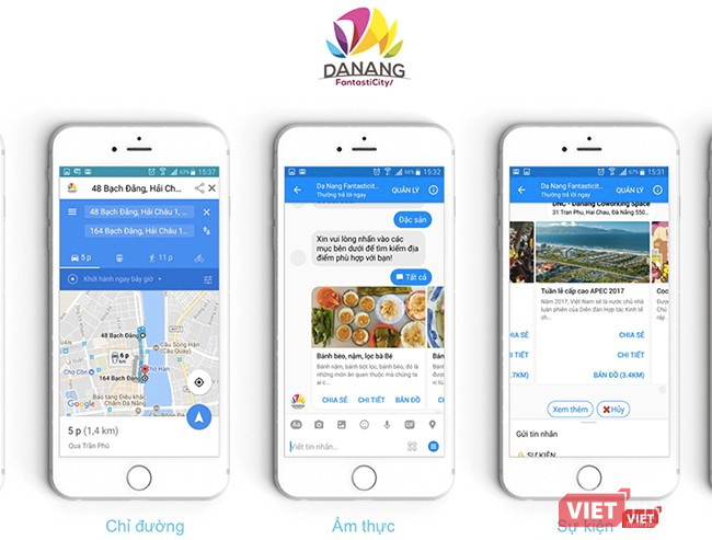 Ứng dụng có thể cung cấp tất cả các thông tin du lịch cho du khách bằng hệ thống trả lời tự động như chat messenger