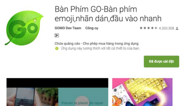 GO Keyboard (TQ), một ứng dụng bàn phím khá phổ biến trên Android vừa bị phát hiện có chứa mã thực thi “nguy hiểm” từ một máy chủ của bên thứ ba. 