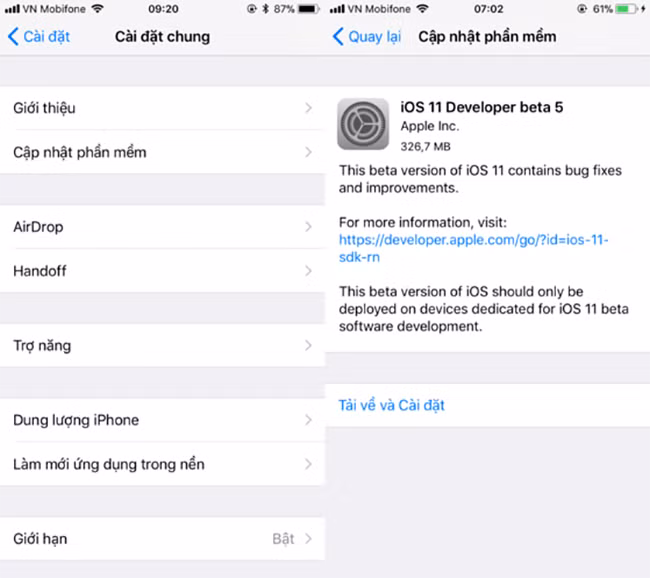 Apple chính thức phát hành iOS 11 Beta 5 ảnh 1